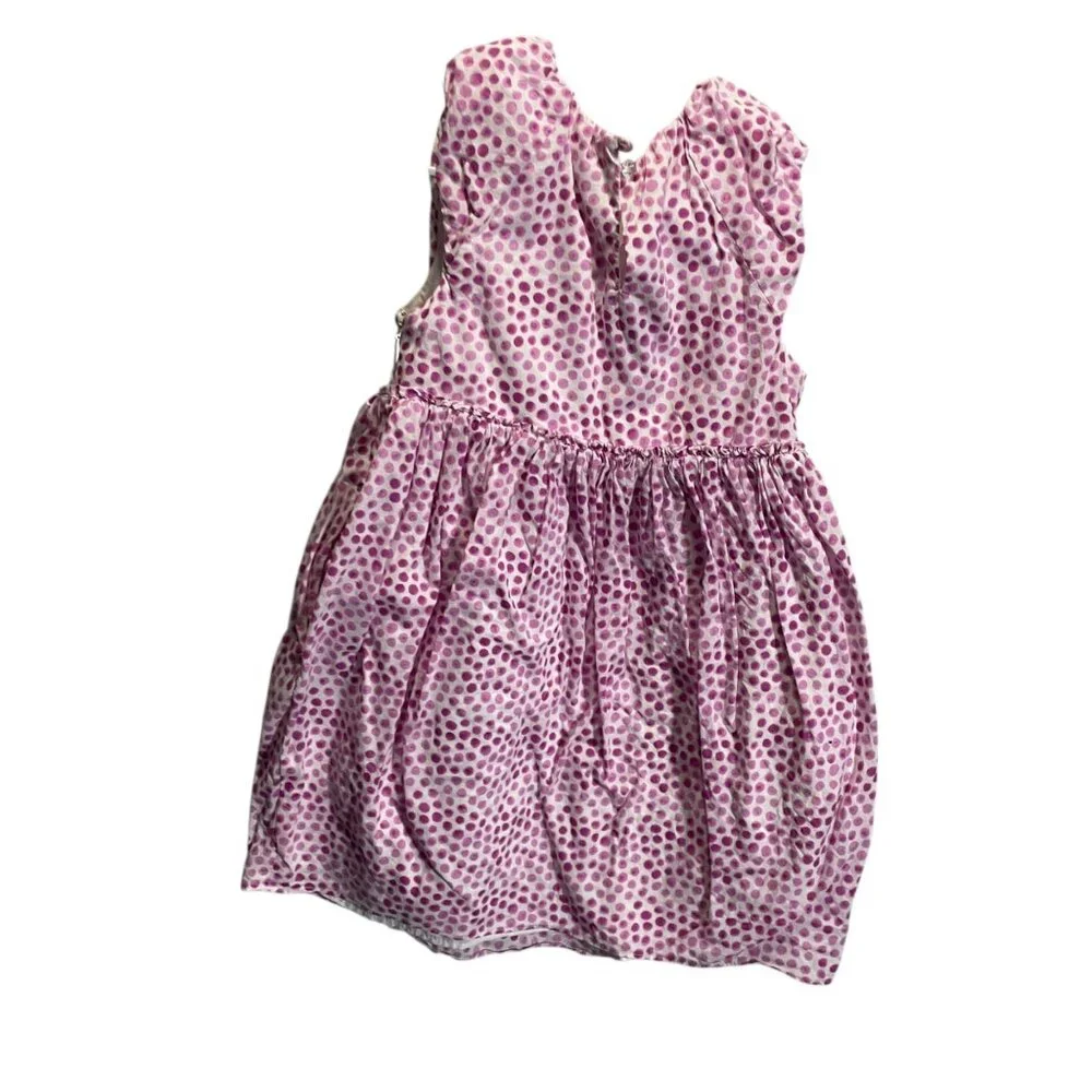 Crewcuts‎ Girls Pink Polka Dot Sleeveless Dress Size 4